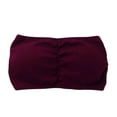 thumbnail image 3 of Jinhomg Women Bandeau Bra Padded Strapless Bralette Bra Seamless Bandeau Tube Top Bra Wine Free Size, 3 of 8