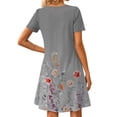 thumbnail image 5 of Fantaslook Boho Summer Dresses for Women Casual Short Sleeve T Shirt Dress with Pockets Beach Vacation Clothes, 5 of 9