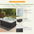 thumbnail image 6 of Patiowell 2 Person Home Spa Hot Tub for Outdoor, with 41pcs Massage Jets, LED lighting, Built-In Water Purification System, 900L, Black, 6 of 10