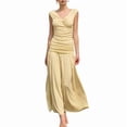 thumbnail image 2 of Maxi Skirt Set Women 2 Piece Outfits Sleeveless Top Maxi Skirt Solid Going Out Vacation Light Yellow L, 2 of 9