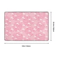 thumbnail image 5 of Area Rugs For Living Room Decor - Pink Flamingos And Flowers Anti Slip Throw Washable Rugs 3x5 For Bedroom, Soft Indoor Carpet For Bedroom Living Room 60x39In, 5 of 5