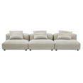 thumbnail image 6 of 3 pcs Modular Sofa, Brown, Fabric, Living Room Lounge Cafe Lobby Hospitality Restaurant, Modern Contemporary, HB37447, 6 of 8