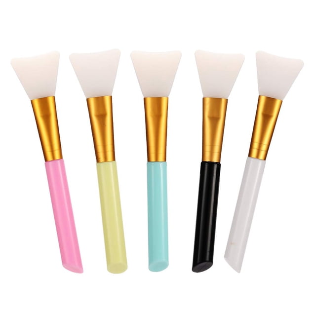 Juego de 5 brochas para mascarilla facial, brocha para mascarilla, raspador de maquillaje de silicona sin cerdas, aplicador de lodo facial, brocha combinada, herramienta de belleza de maquillaje,