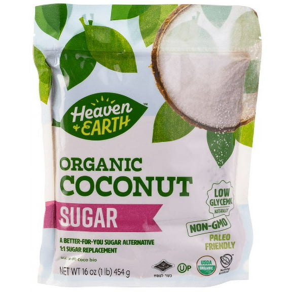 Heaven & Earth Kosher Organic Coconut Sugar - Passover - 16 OZ