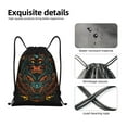 thumbnail image 6 of ZNDUO Gym Drawstring Bag, Wolf Head Dark Art Pattern Men and Women Fitness Drawstring Backpack Swimming Bags, Medium, 6 of 8