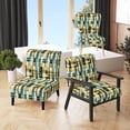 thumbnail image 1 of Designart "Chic Vichy Rayures en Jaune Ensoleillé" Chaise d'Appoint Rembourrée - Fauteuil Vintage pour Salon, 1 of 7