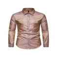 thumbnail image 1 of Jacquard Button-Down Long Sleeve Tops - Slim Fit Shirts for Men, 1 of 5