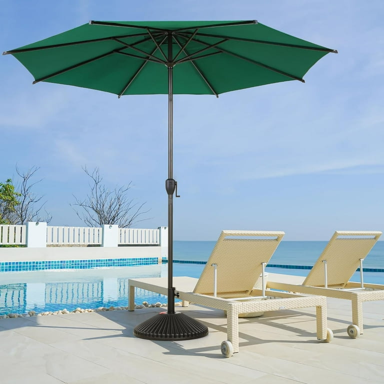 15 ft double patio umbrella 15 Feet Twin Patio Umbrella with 48 Solar LED Lights-Orange main image 0