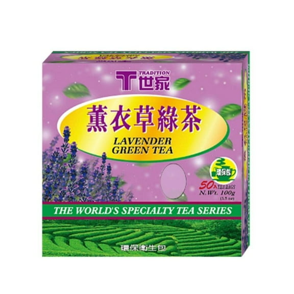 Tradition Lavender Green Tea, 3.5 Ounces (50 Tea Bags), 1 Box