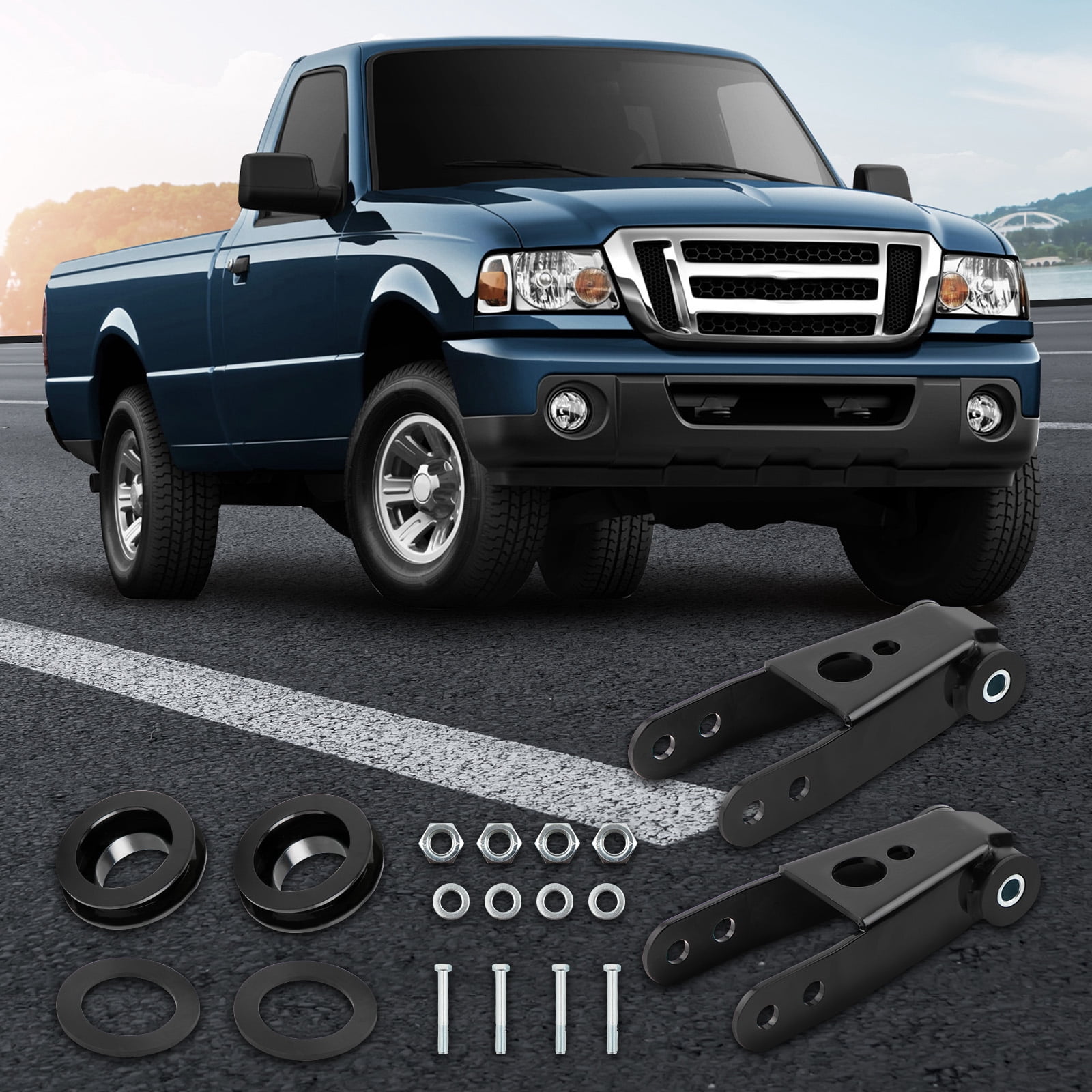 Maxpeedingrods 3" Front 2" Rear Leveling Lift Kit for Ford Ranger 4X4 2WD 1998-2011