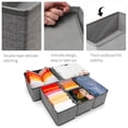 thumbnail image 2 of Criusia Organizador de cajones para ropa interior, 6 juegos de organizador plegable para cajones de ropa interior y divisores de armario, caja de almacenamiento para ropa, calcetines, ropa interior (6, 2 of 5