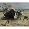 thumbnail image 3 of Édouard Manet 14x12 Black Modern Framed Museum Art Print Titled - Tarring the Boat (The Tarmac Boat) (1873), 3 of 5