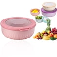 thumbnail image 2 of RUIG Plastic Mixing Bowl Set with Lids for Kitchen, Lightweight Storage Bowls, Large Salad Bowls for Baking, Prepping, Cooking and Serving Food, Dishwasher & Microwave Safe, 2 of 9