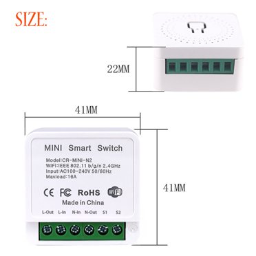 Smart Mini Light Switch Module - APP Control, No Hub Needed, Works With Google Assistant