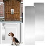 Trayknick Stainless Steel Door Kick Plate - Decorative Door Push Plate, Scratch-resistant Metal Door Protector (1 Set)