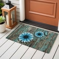 thumbnail image 4 of Blue Daisy Front Door Rugs 2x3 ft Butterfly Farmhouses Countryside Wood Grain Small Rug for Entryway Non Slip Washable Bathroom Door Mat Absorbent Floor Mat for Indoor Entrance, 4 of 9