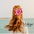 thumbnail image 3 of 6 Inch Grosgrain Hair Bow Hair Clip for Girls- Large Dots, 3 of 5