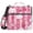 Clouds Cherries Star, variant on 3 Ring Zipper Binder with Shoulder Strap Waterproof Trapper Keeper 2 Inch D-Ring 500 Sheets Capacity Purple Flower Pattern