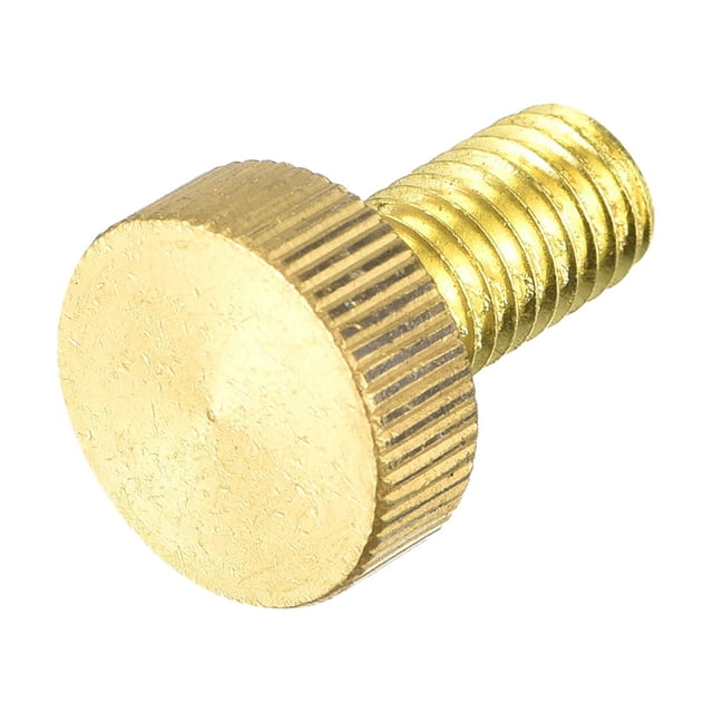 Unique Bargains Moleté Vis à Pouce, M10x20mm Plat Laiton Boulons Poignée Boutons de Fixations