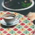 thumbnail image 2 of Ambesonne Retro Fitted Round Tablecloth, Ladybugs Retro Cartoon, 36"- 40" Diameter, Multicolor, 2 of 5