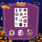 WaaHome Halloween Vinyl Stickers for Kids - 100PCS Holographic Stickers Nightmare Before Christmas Stickers Waterproof Halloween Stickers for Students Halloween Party Favors