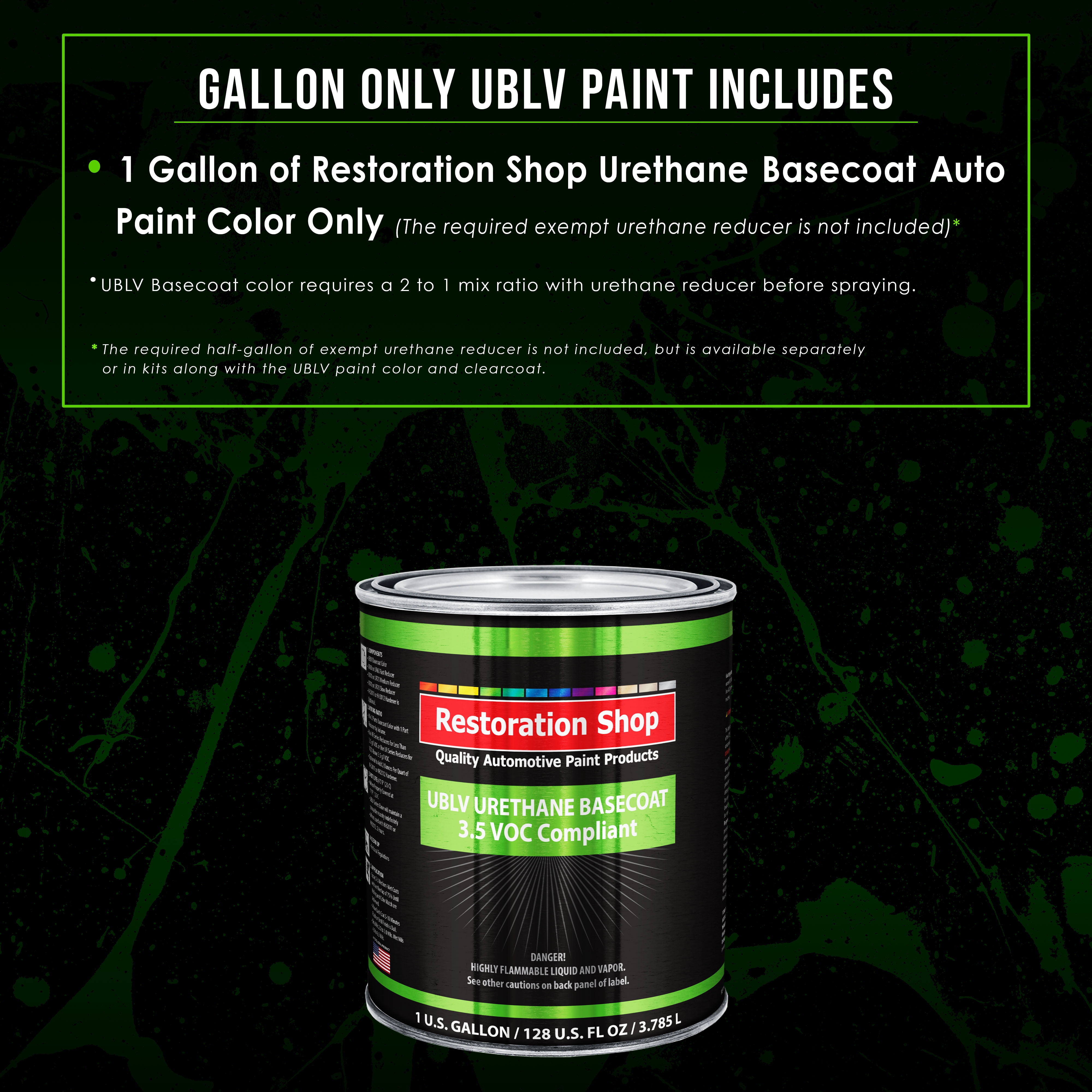 Dark Teal Metallic 1 Gallon Low VOC URETHANE BASECOAT Car Auto Body Paint