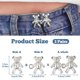 thumbnail image 3 of Qarigey 3a Juego de 2 hebillas de cintura de oso de aleación con fácil operación efecto instantáneo garantizado cintura de oso de jeans Ropa, zapatos y accesorios Miscelánea Plata, 3 of 6