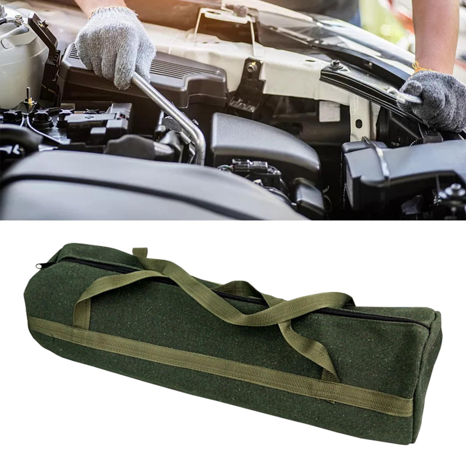 car tools Bag, Hardware Tool Storage Organizer, Durable Multipurpose Case Zippered Tools Packaging Thickened Canvas Portable Pouch Tote , 60mx18cm