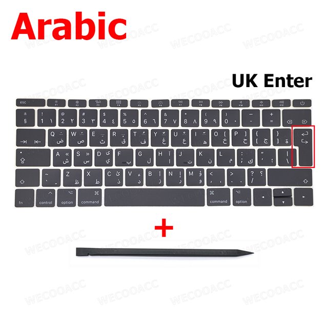 New Replacement Keyboard Keys Keycap US UK French Russian Spain EU For Macbook Pro Retina 13" A1708 Key Cap 2016 2017 Year Arabic