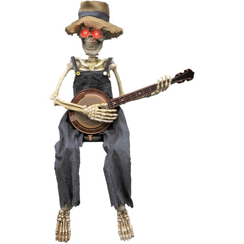 Skeleton Playing Banjo Halloween Accessory