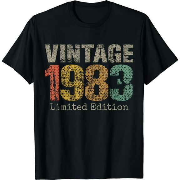 40 Year Old Gifts Vintage 1983 Limited Edition 40th Birthday T-Shirt Black Large
