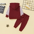 thumbnail image 5 of Gerichy Toddler Baby Boy Clothes Fall Winter Outfit, Baby Girls Cotton Autumn Striped Hooded Long Sleeve Pants Set Outfits Sweatshirt Clothes, 5 of 9