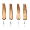 thumbnail image 4 of SZTXJ 4 Pieces Wooden Coat Hooks Natural Wood Wall Hanger Simple Modern V-Shape Wall Mount Stor (Wood Color), 4 of 5