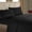 Black B, variant on Gray: Satin Twin,1 Bed Sheet, 1 Fitted Sheet, 1 Pillowcase,Plain Woolen Cloth Inlaid Four Piece Bed Set Bed Sheet Set