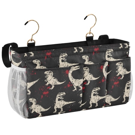Ryvnso Bedside Caddy Cartoon Dinosaur-d7 Bedside Storage Bag Hanging Organizer