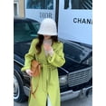 thumbnail image 5 of Abrigos de lana de lujo hechos a mano para mujer, de invierno 2022, de lana de doble cara, 100 % de diseño extra largo, abrigos coreanos para mujer, abrigos rosas, 5 of 5