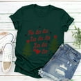 thumbnail image 5 of Odeerbi Christmas Shirts for Women 2025 Casual Round Neck Short-sleeved Christmas Tree Printed Top Green, 5 of 6