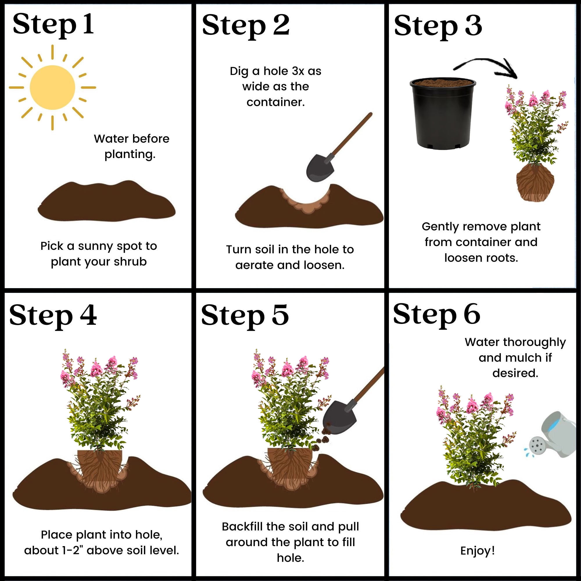 Expert Gardener Sioux Crape Myrtle Live Tree in 7-Gallon Grower Pot
