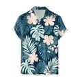 thumbnail image 4 of Mens Hawaiian Shirt Short Sleeve Button Down Shirts Tropical Floral Summer Beach Shirts,S-3XL, 4 of 7