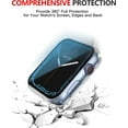 thumbnail image 4 of GHSDFBB [2 in 1] Waterproof Case with Tempered Glass Screen Protector for Apple Watch Series 6 SE Series 5 Series 4 44mm, Front & Back Hard PC Full Protective Cover for iWatch, Matte Transparent, 4 of 7
