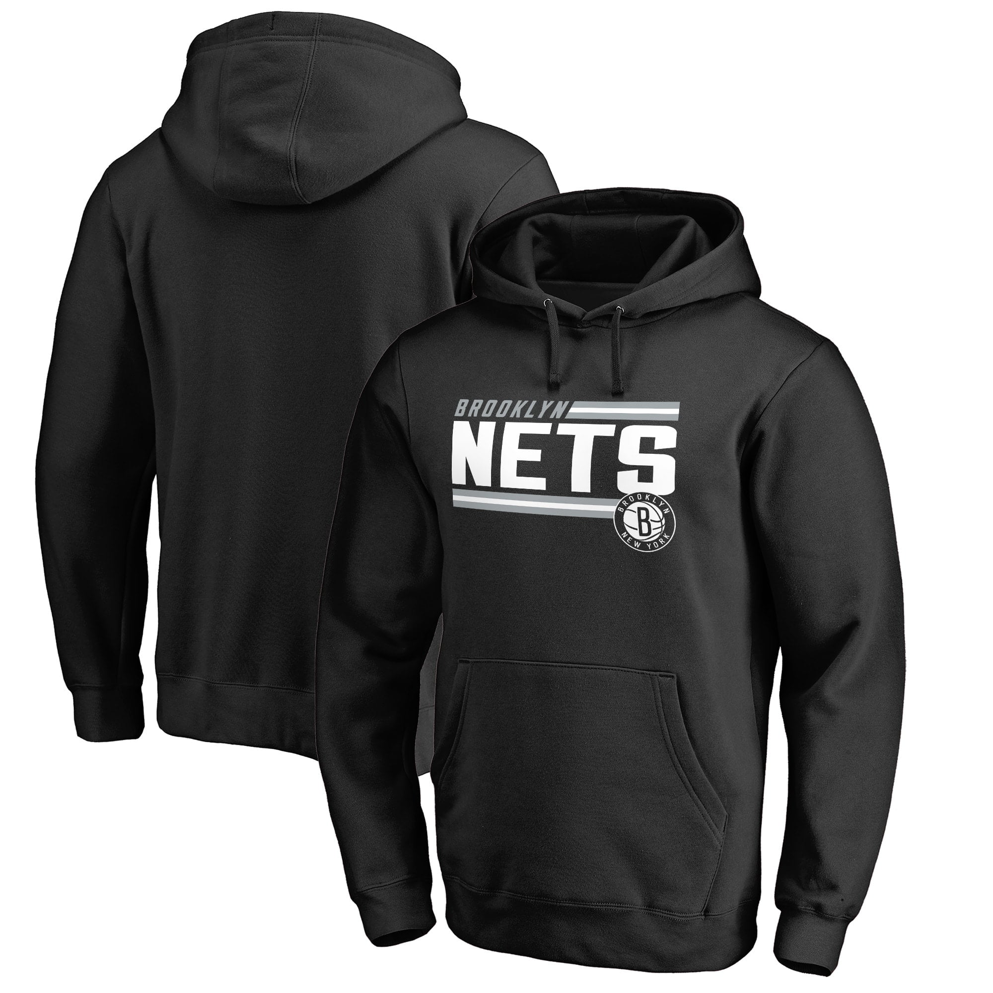 Fanatics Brooklyn Nets Fanatics Branded Onside Stripe Pullover Hoodie