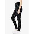 thumbnail image 4 of Woman Within Plus Size Tall Stretch-Cotton Knit Pull-On Printed Leggings, 4 of 5