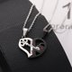 thumbnail image 4 of Collar de amante con colgante de llave y candado de corazón, joyería de rompecabezas para parejas (negro), 1 par JM, 4 of 5