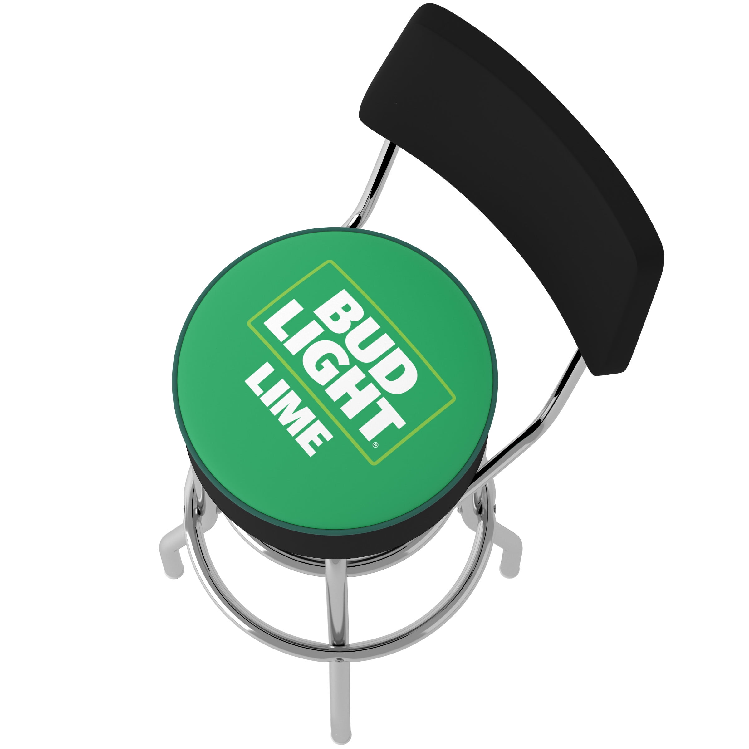 Trademark Gameroom Bud Light Lime Bar Stool with Back Rest