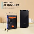 thumbnail image 3 of Cartera Slim con Clip para Billetes RUNBOX, Bloqueo RFID, Porta Tarjetas para 11 Tarjetas, 3 of 6