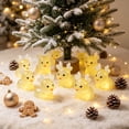 thumbnail image 4 of Ouuluon Set of 10 Luminous Reindeer Figurines, Glow in Dark Resin Tabletop Ornaments for Christmas Party Decor, 4 of 6