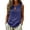 Dark Blue, variant on Womens Crew Neck Keyhole Cutout Sleeveless Textured Tops Solid Casual Summer Clothing
