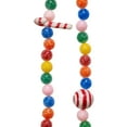 thumbnail image 4 of Kurt Adler Plastic Candy Cane and Candy Ball Garland, Multicolored, 6ft, 4 of 5