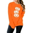 thumbnail image 2 of Liacowi Women Juniors Halloween Sweatshirt Pumpkin Print Long Sleeve Loose Pullover Tops Casual Streetwear for Teen, 2 of 4