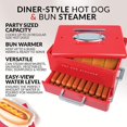 Nostalgia Extra Large DinerStyle Steamer 20 Hot Dogs and 6 Bun